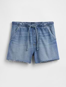 Mid Rise Linen-Blend Shorts